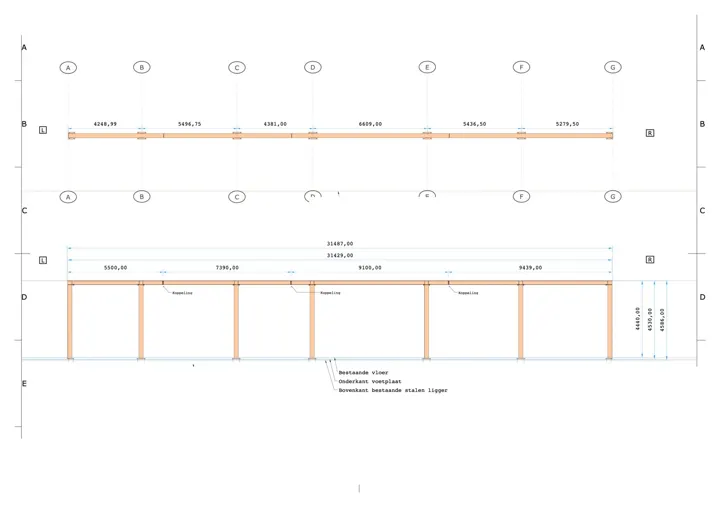 Steel frame: drawing