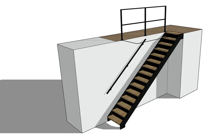 Outdoor stair: drawing